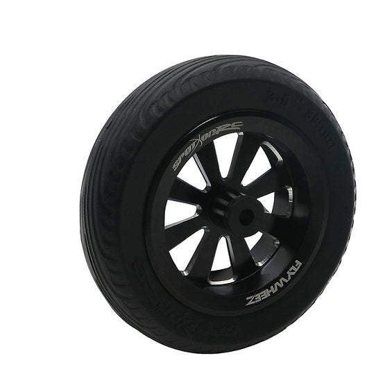 FlyWheelz™ 4.5"-115mm Eight Spoke PU Wheels(pair) + 2pcs more tires(WRA-011TIRE)