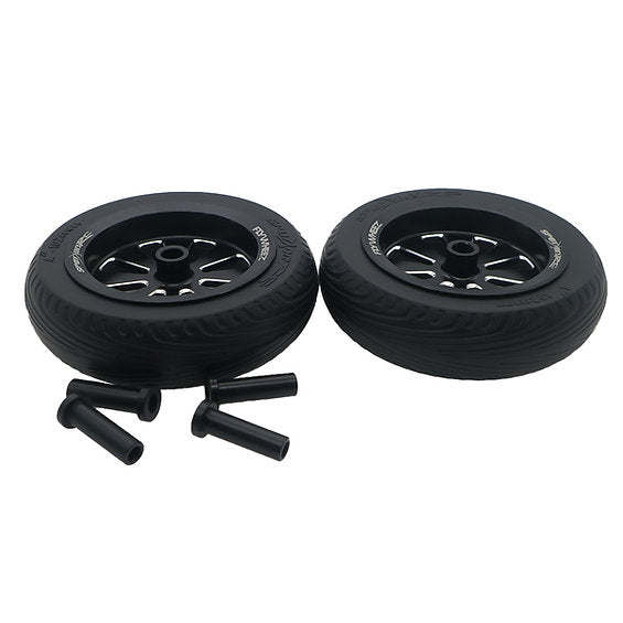 FlyWheelz™ 4"-102mm Eight Spoke PU Wheels(pair) + 2pcs more tires (WRA-009TIRE)