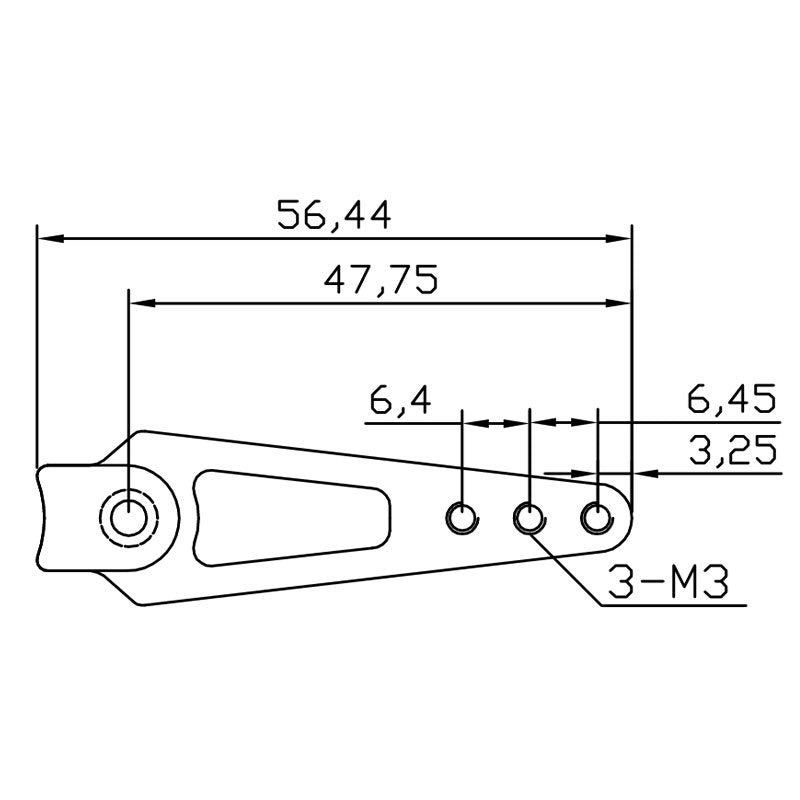 Servo Arm 24T Old Hitec 1.75" 45mm M3