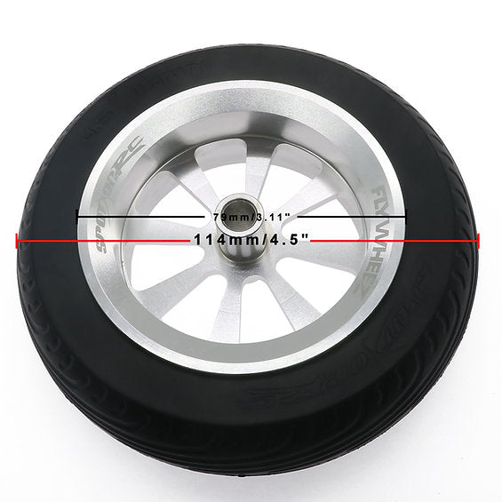 FlyWheelz™ 4.5"-115mm Eight Spoke PU Wheels(pair) + 2pcs more tires(WRA-011TIRE)